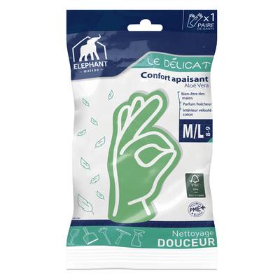 Elephant Gants Le Délicat - Quotidien douceur - Taille M/L