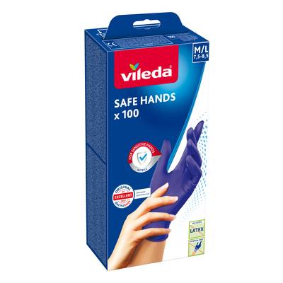 Vileda Gants Safe Hands - Taille M/L, 100 gants