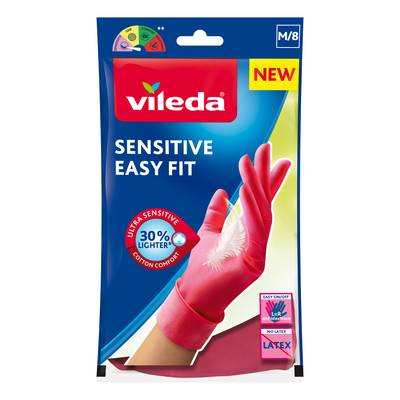 Vileda Gants Sensitive Easy Fit - Taille M, 1 paire