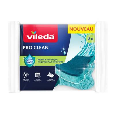 Vileda Eponges Pro clean, 2 éponges