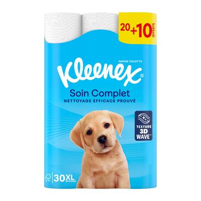 Kleenex Papier toilette 3D, 30 rouleaux
