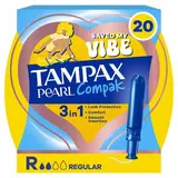Tampax Compak Tampons avec Applicateur 3en1 Régular, 20 tampons