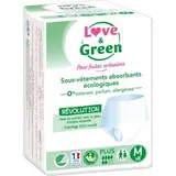 Love & Green Culottes fuites urinaires Hypoallergéniques et Écologiques Plus Taille M, 8 culottes