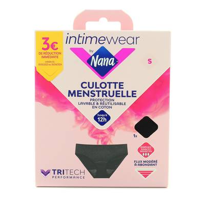 Nana Culotte Menstruelle Noir Taille S, 1 pièce