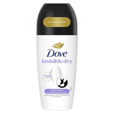 Dove Déodorant Bille Femme Anti-transpirant Anti-traces 72h Invisible Dry, 50ml