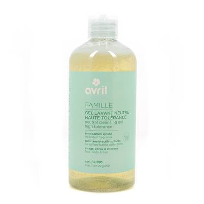 Avril Gel lavant neutre haute tolérance, 500ml