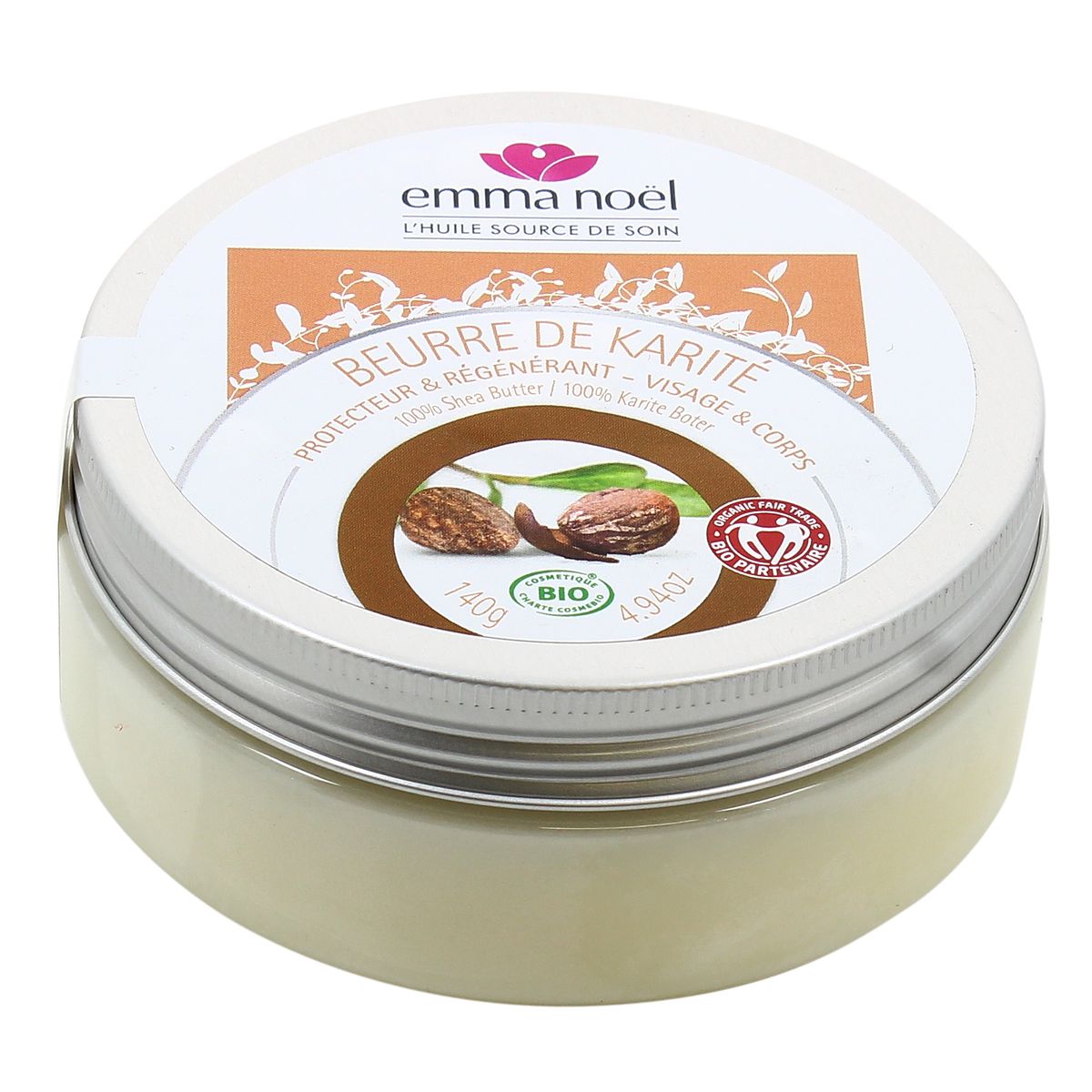 Emma Noel Beurre de Karité Cosmébio Visage et Corps, 140G