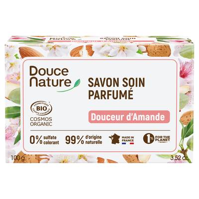 Douce Nature Savon soin parfumé Douceur d'amande Cosmébio, 100g