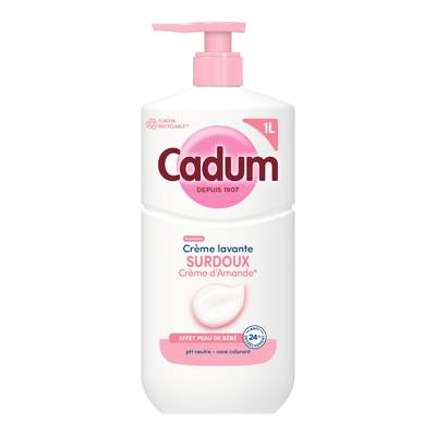 Cadum Crème Lavante Surdoux Crème d'Amande, 1L