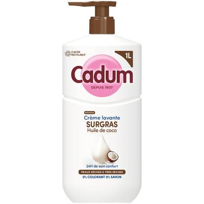 Cadum Crème Lavante Surgras Huile de coco, 1L