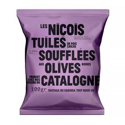Les niçois Tuiles pois chiches soufflées olives, 100g