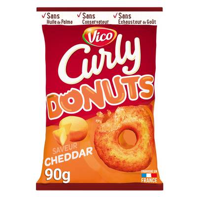 Curly Donuts Soufflés à la cacahuète saveur cheddar, 90g