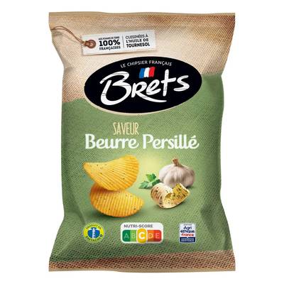 Bret's Chips ondulées saveur Beurre Persillé, 125g