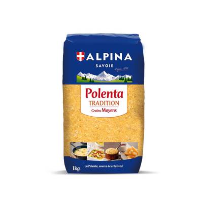 Alpina Savoie Polenta tradition grains moyens sans gluten, 1kg