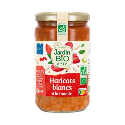 Jardin Bio Etic Haricots Blancs à la Tomate, 680g
