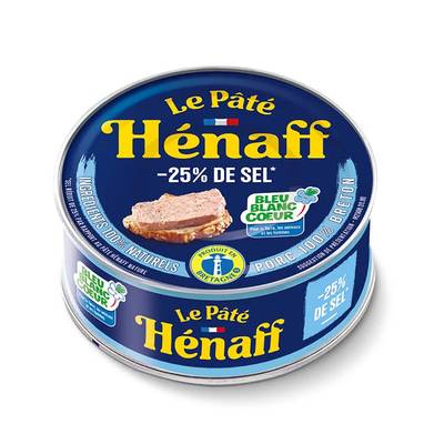 Henaff Pâté de Porc -25% de sel, 154g
