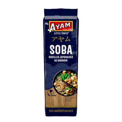 Ayam Nouilles Japonaises Soba au sarrasin en sachet, 300g