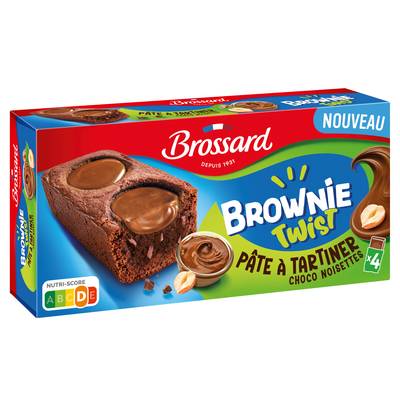 Brossard Brownie Twist, pâte à tartiner choco noisette, 156g