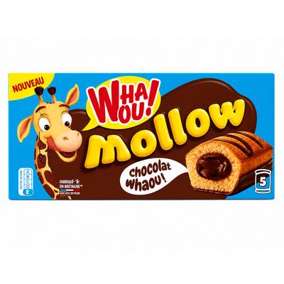 Whaou Gateau Coeur chocolat Mollow, 150g
