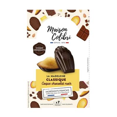 Maison Colibri Madeleine Classique Coque Chocolat Noir, 182g