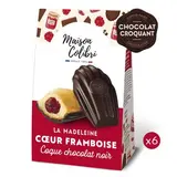 Maison Colibri Madeleine Coeur Framboise Coque Chocolat Noir, 174g