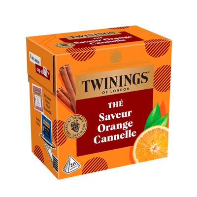 Twinings Thé Noir Orange Canelle, 20 sachets