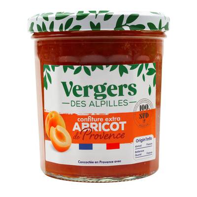Vergers des Alpilles Confiture Extra Abricot de Provence, 370g
