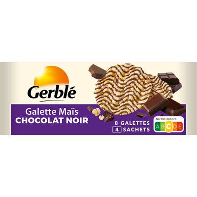 Gerblé 8 Galettes maïs et chocolat noir, 96g