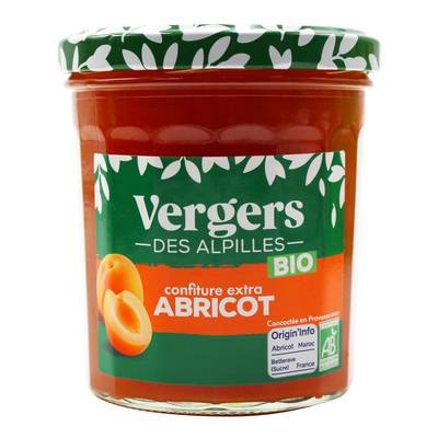 Vergers des Alpilles Confiture Extra Abricot Bio, 370g
