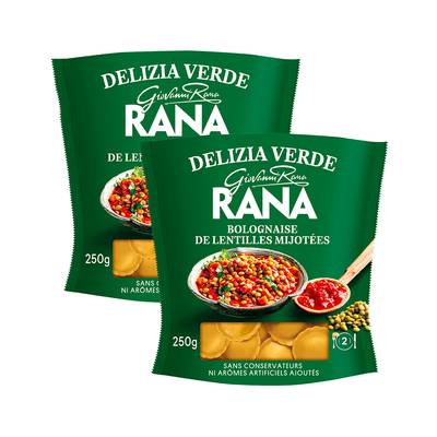 Giovanni Rana Ravioli Bolognaise de Lentilles mijotées, Lot de 2x250g