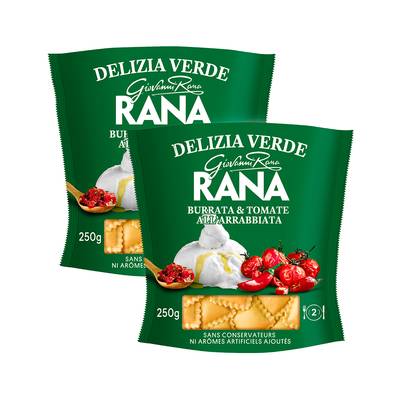 Giovanni Rana Ravioli Burrata & Tomate All'Arrabiata, Lot de 2x250g