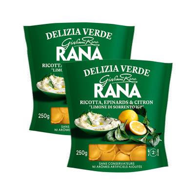 Giovanni Rana Ravioli Ricotta Epinards & Citron, Lot de 2x250g