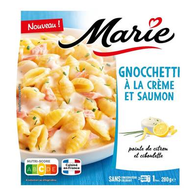 Marie Gnocchetti à la crème et saumon pointe de citron et ciboulette, 280g