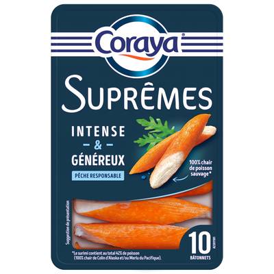 Coraya Surimi Suprêmes, 10 batonnets - 156g