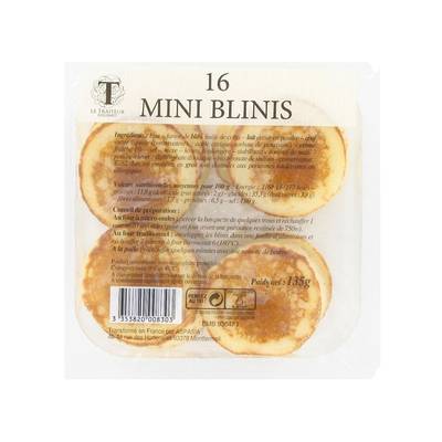 Le Traiteur Gourmet Mini Blinis, 16 pièces - 135g
