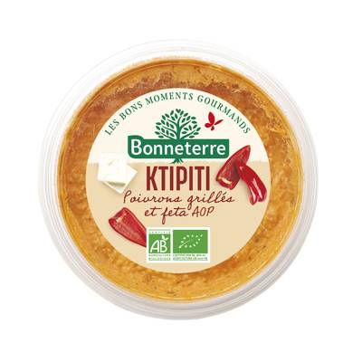 Bonneterre Ktipiti Poivrons grillés et Féta AOP Bio, 150g