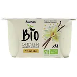 Auchan BIO Yaourt brassé vanille bio, 4x100g
