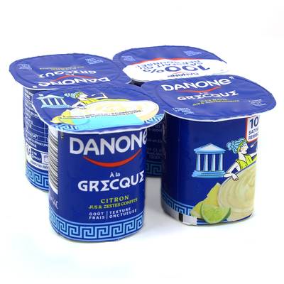 Danone Yaourt à la grecque citron, 4x110g