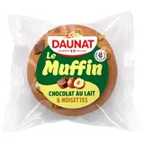 DAUNAT Muffin moelleux chocolat au lait et noisettes, 130g