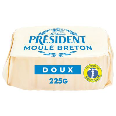 Président Beurre moulé extra doux, 225g