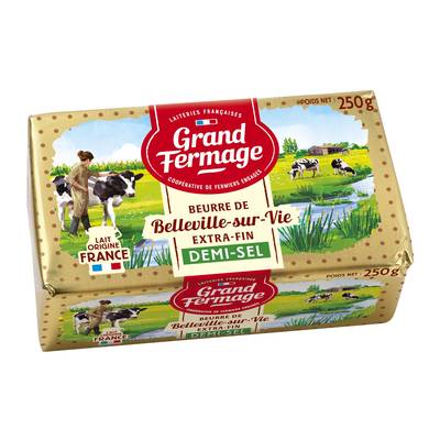 Grand Fermage Beurre de Belleville-sur-Vie extra-fin demi-sel, 250g