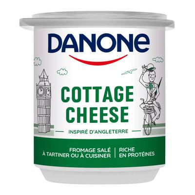 Danone Cottage cheese - Fromage salé à tartiner ou cuisiner, 150g