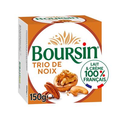 Boursin Fromage frais à tartiner trio de noix, 150g