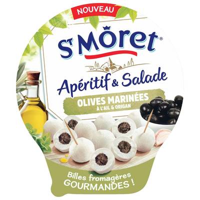 Saint Moret Billes fromagères Olives marinées, 100g