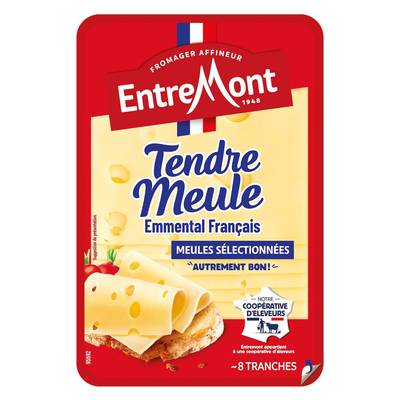 Entremont Emmental fines tranches tendre meule, 8 tranches - 150g