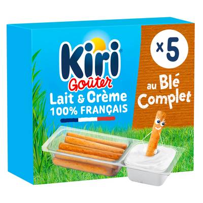 Kiri Fromage fondu et gressins au blé complet, 5 portions - 175g