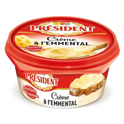 Président Crème à l'Emmental Tartine et Cuisine, 125g