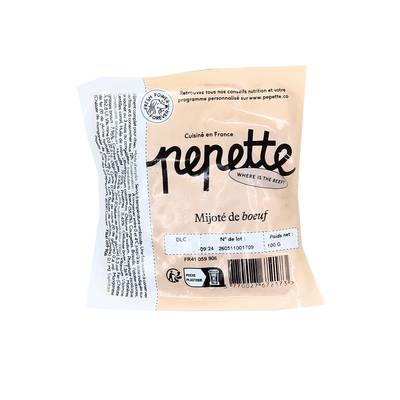 Pepette Chien Repas Frais, Mijoté de Boeuf, 100g