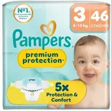 Pampers Premium protection Couches Premium Protection 6-10kg - Taille 3, 46 couches
