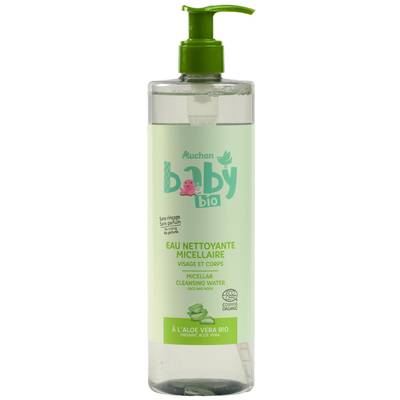 Auchan Baby Bio Eau nettoyante micellaire bio, 500ml